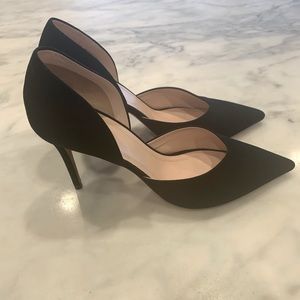 Celine Black Suede D’Orsay Pumps Size 39.5